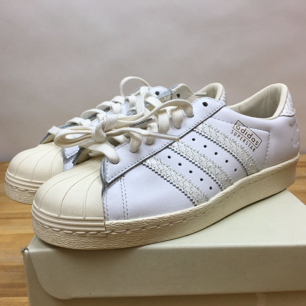 adidas Superstar 80s Undefeated Core White B34077 Sz 4.5 NEW